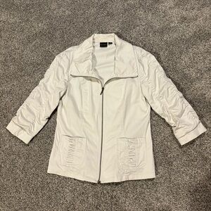 TRIBAL Women's Off-White Jacket - Size 10